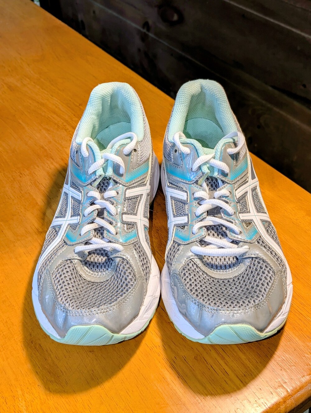 Asics Gel-Contend 3 T5G5Q Grey Green Women's Running Shoes 9.5D Sneakers Sports - Picture 8 of 16